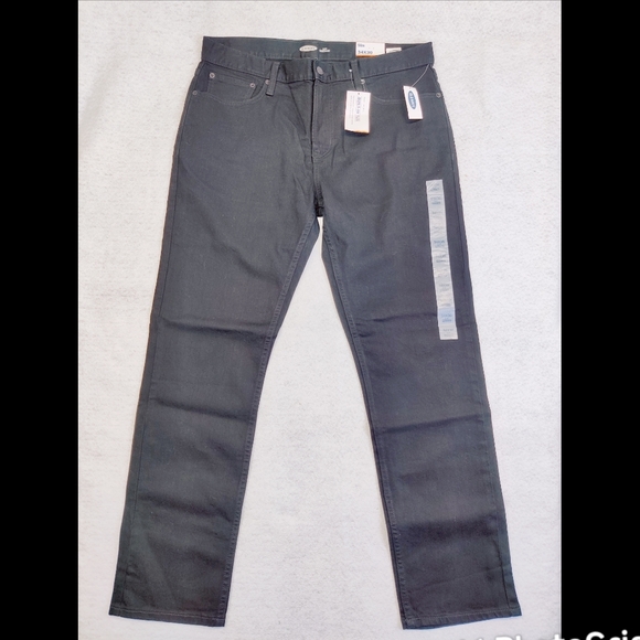 Old Navy Men's Slim Fit Built In Flex Jeans 34 x 30Black Denim New - Picture 3 of 16